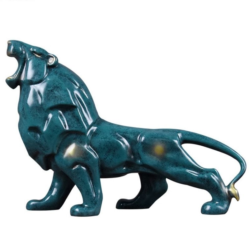 Blue Lion Statue
