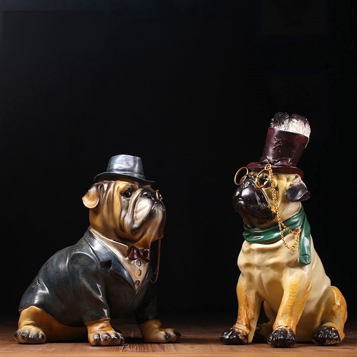 Bulldog -Hundestatue