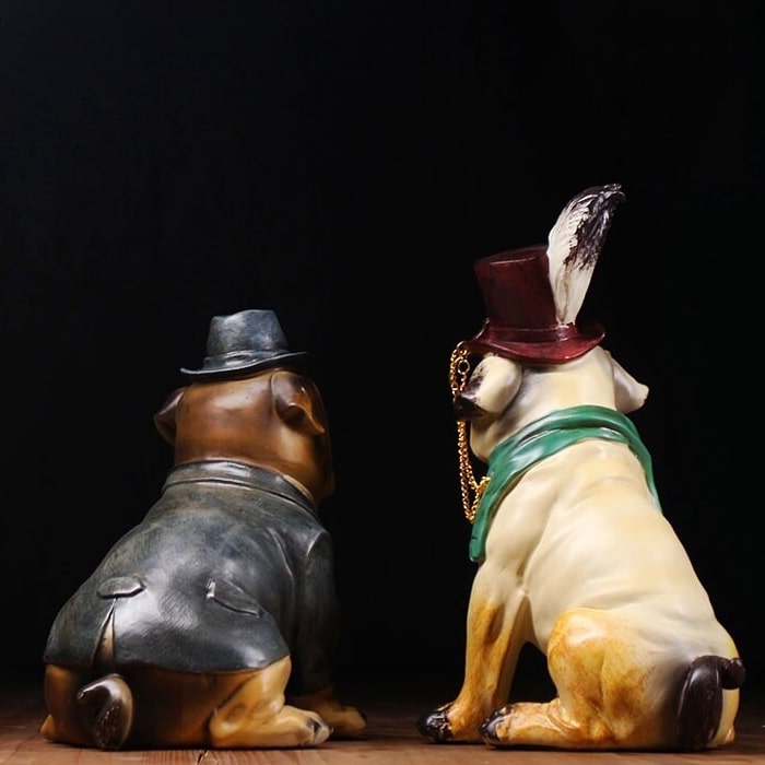 Bulldog -Hundestatue