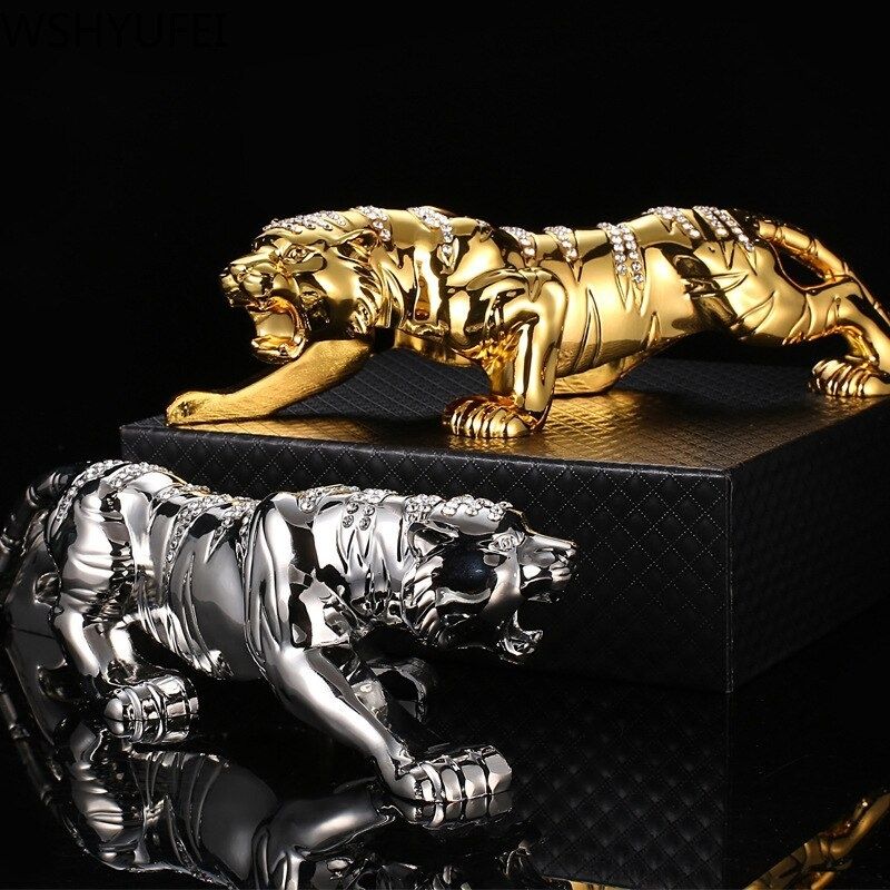 Gold Panther Statue