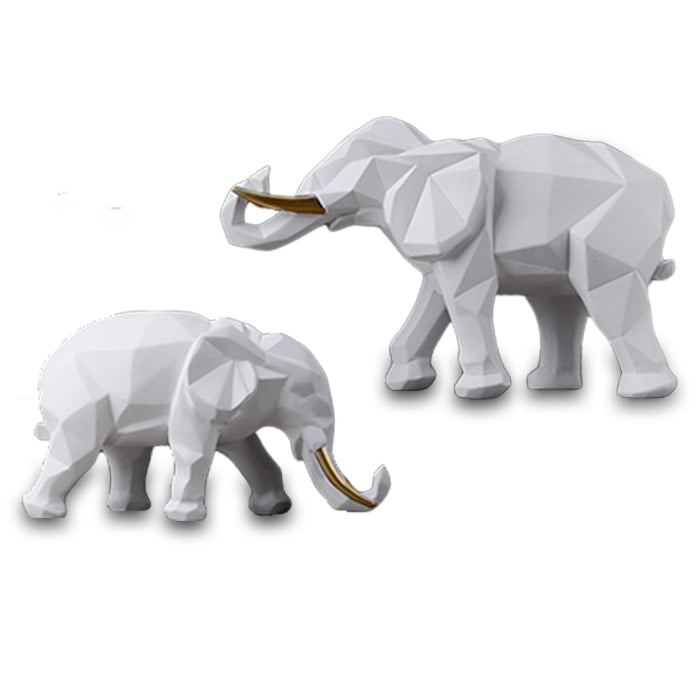 Origami Elephant Family Statue