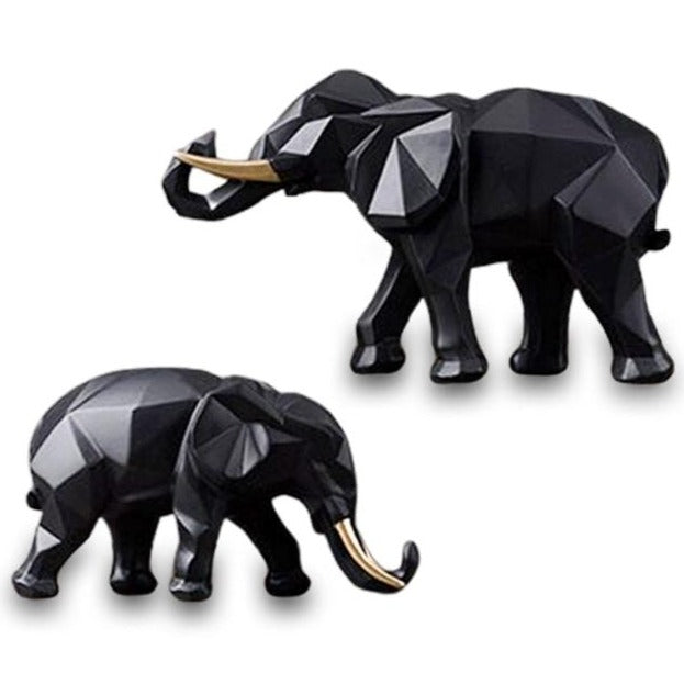 Origami Elephant Family Statue