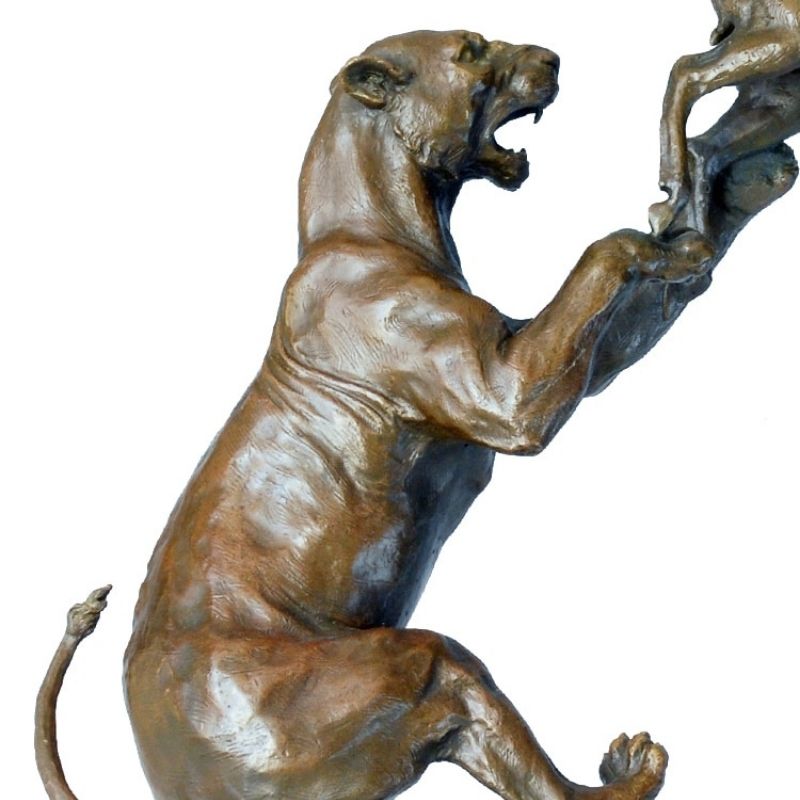 Panther -Tierbronzestatue