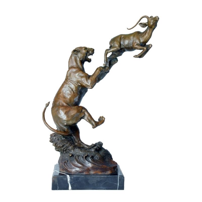 Panther -Tierbronzestatue