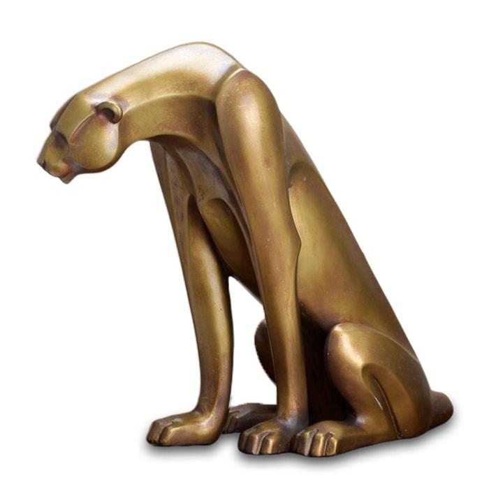 Salbei Guépard Bronze Statue