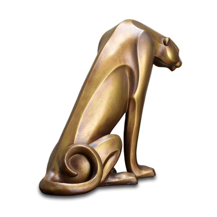 Salbei Guépard Bronze Statue
