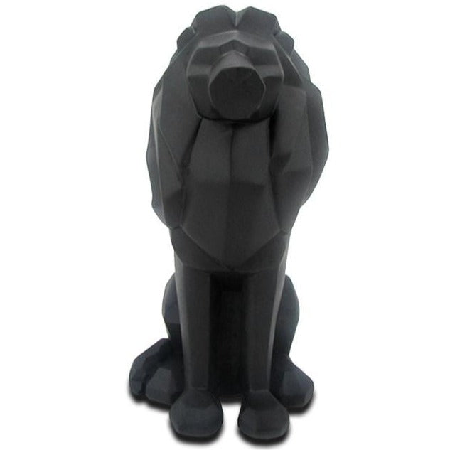 Schwarze Löwenstatue