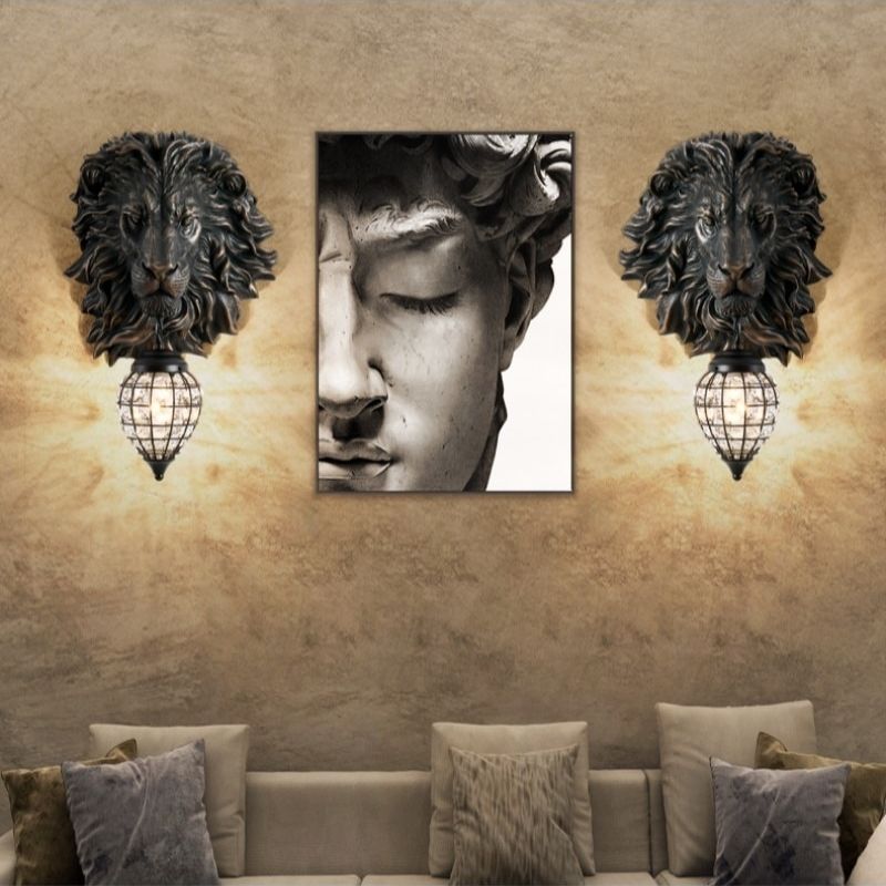 Statue Lion Wall Dekoration