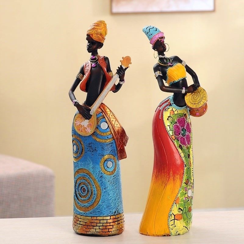 Afrikanische Frau Statue Tam Tam