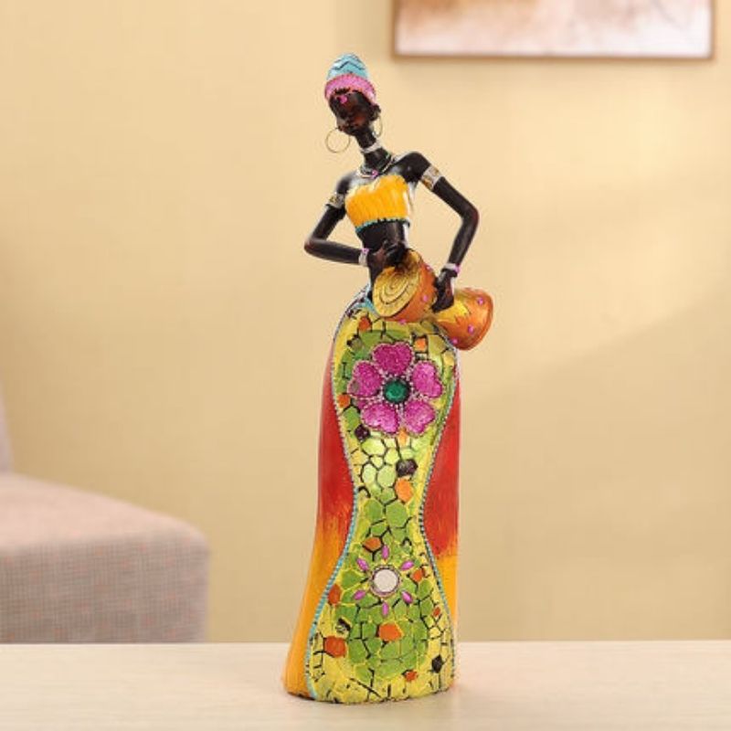 Afrikanische Frau Statue Tam Tam