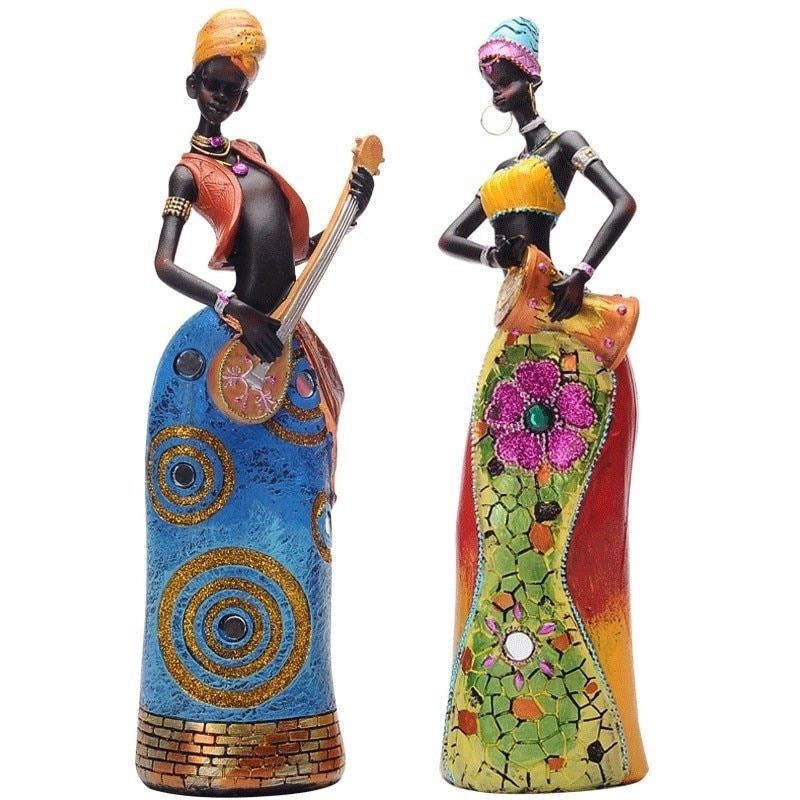 Afrikanische Frau Statue Tam Tam