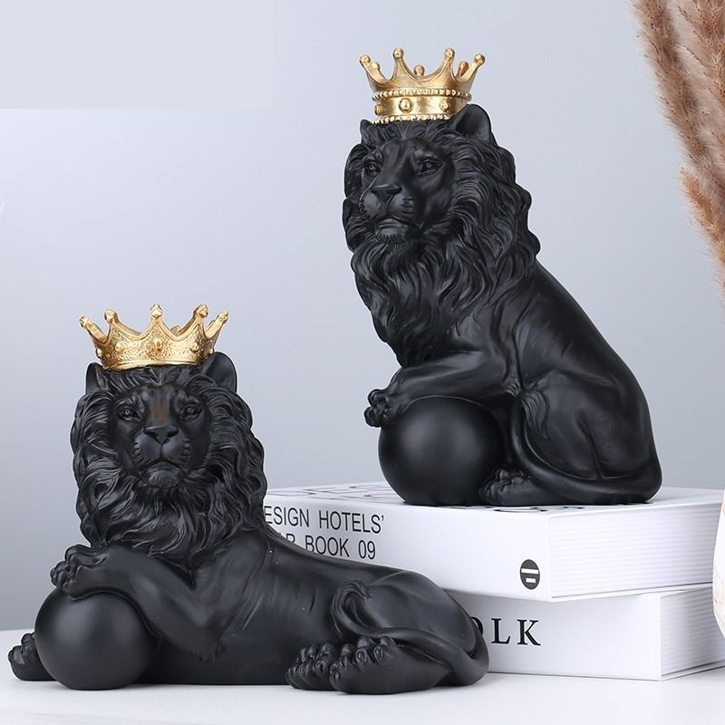 Black Lion King Statue
