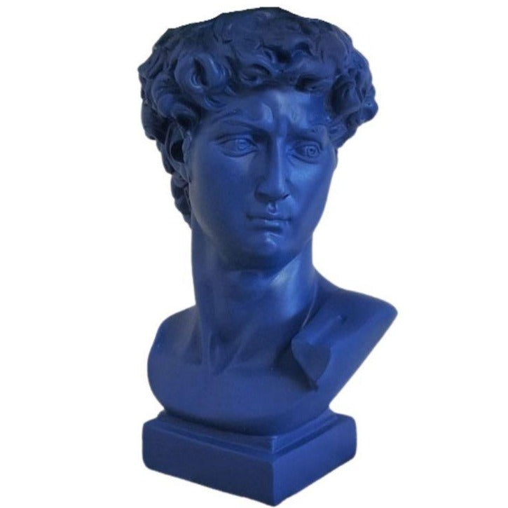 Blaue griechische Statue