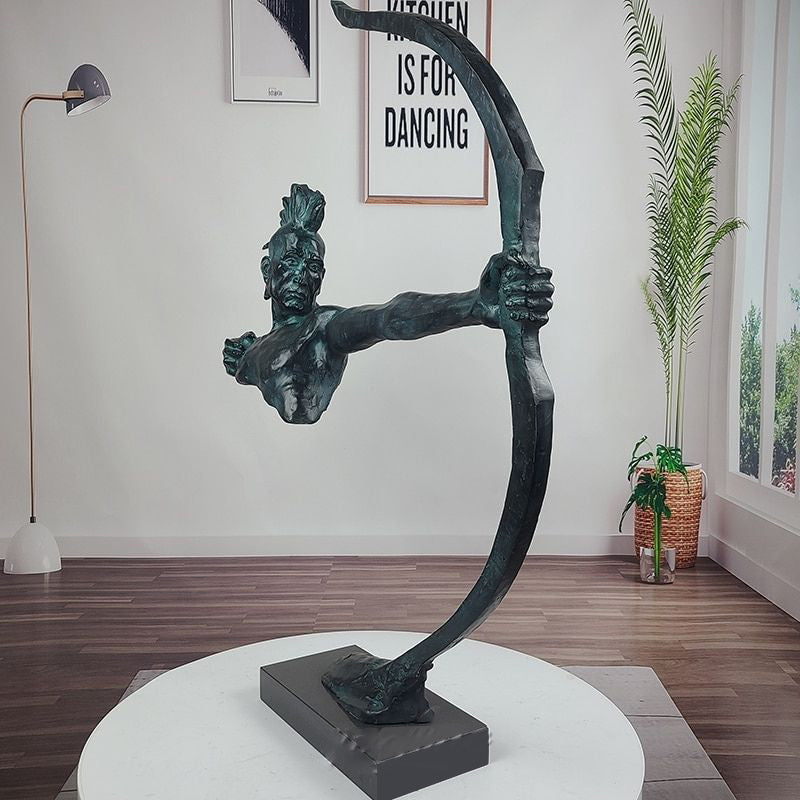 Bogenschießen indische Statue