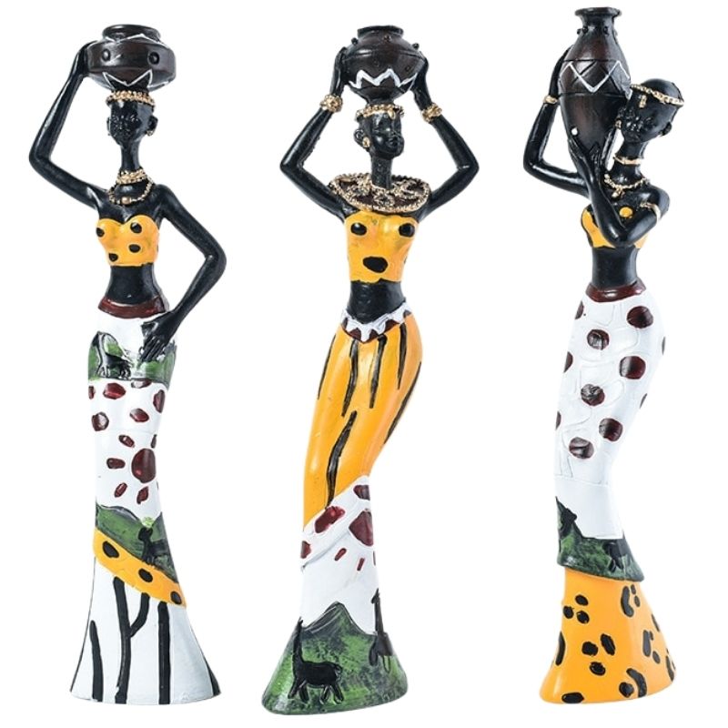 Gelbe afrikanische Statue