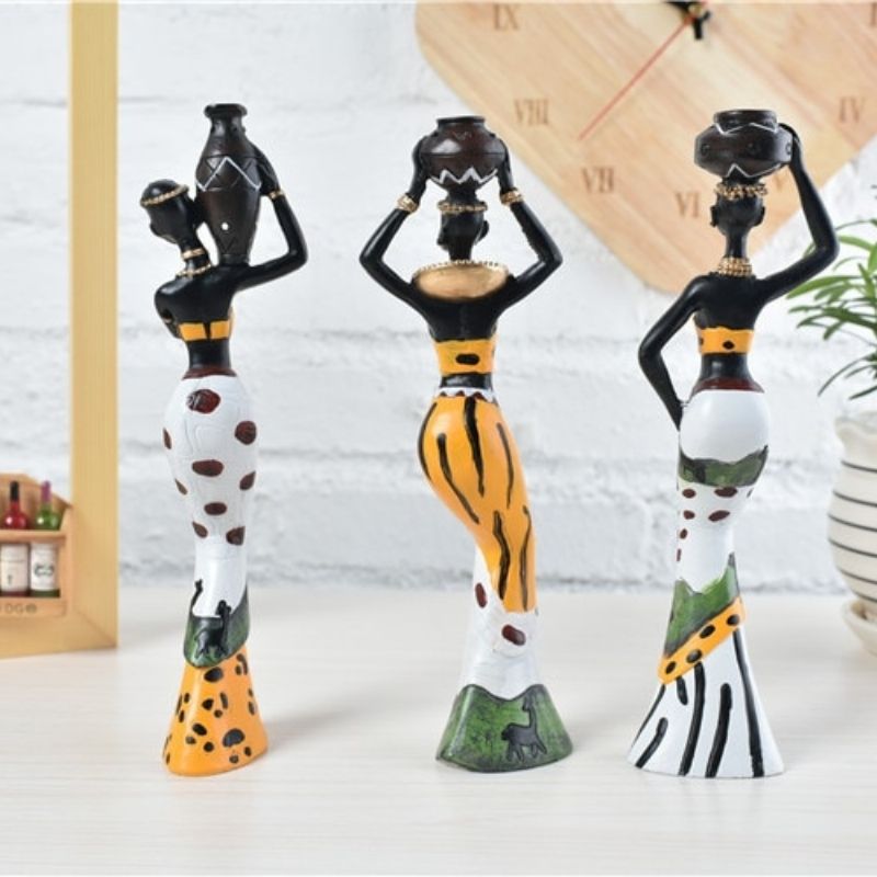 Gelbe afrikanische Statue