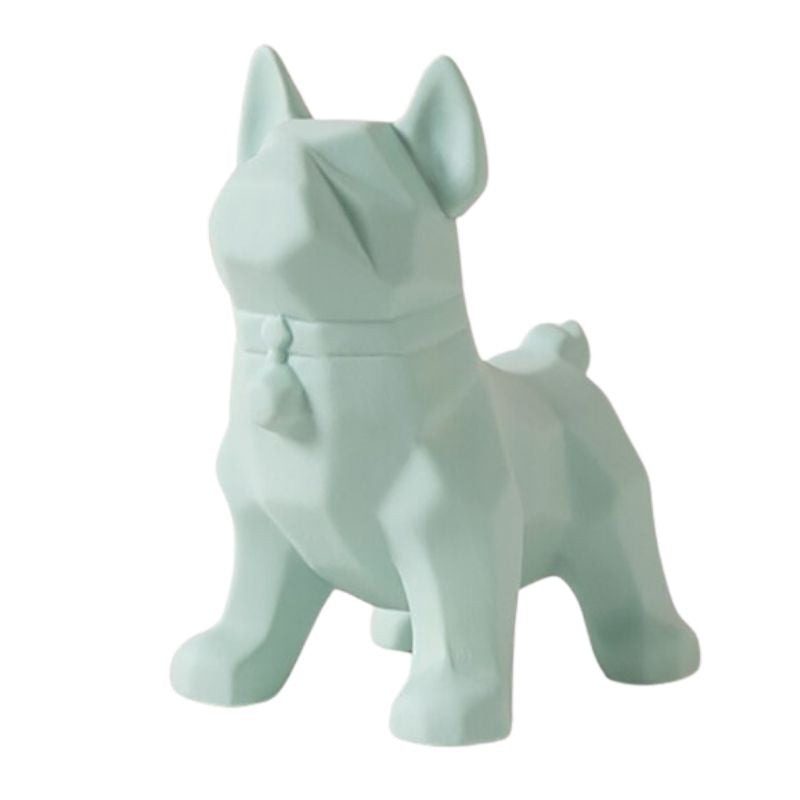 Green Dog Origami Statue