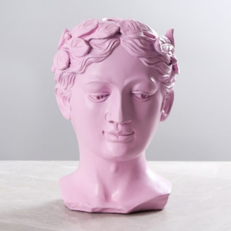 Griechisch -rosa Kopfstatue