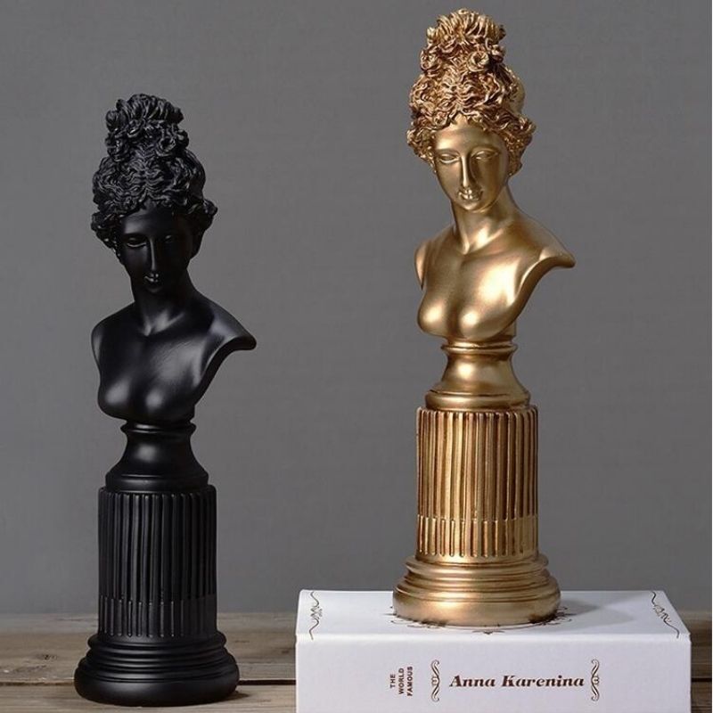 Griechische Büstenstatue Gold