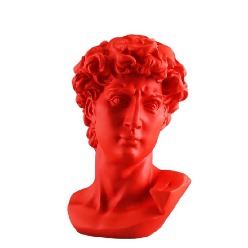 Griechische rote Kopfstatue