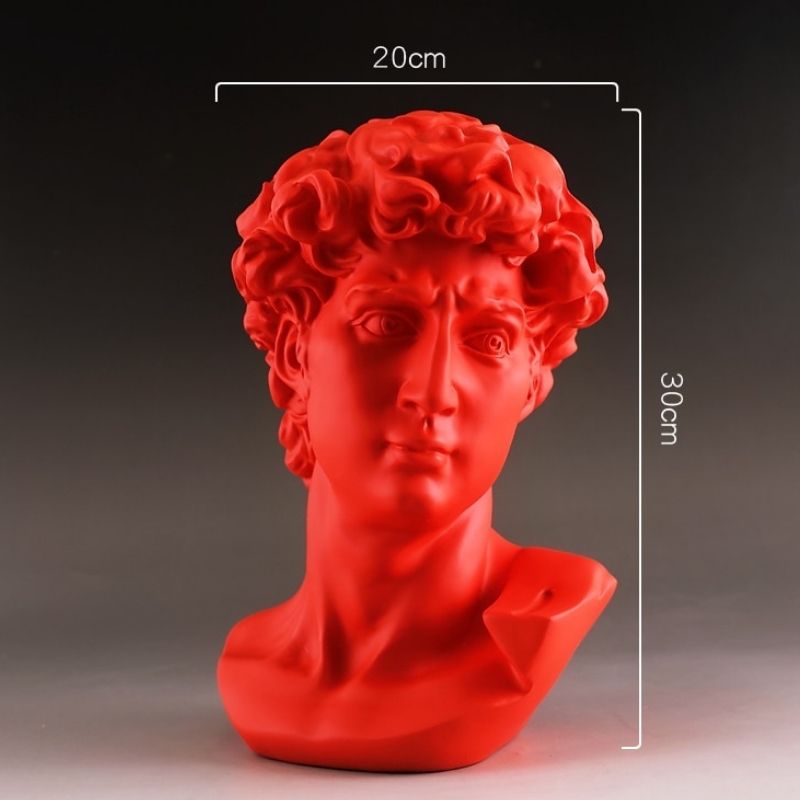 Griechische rote Kopfstatue