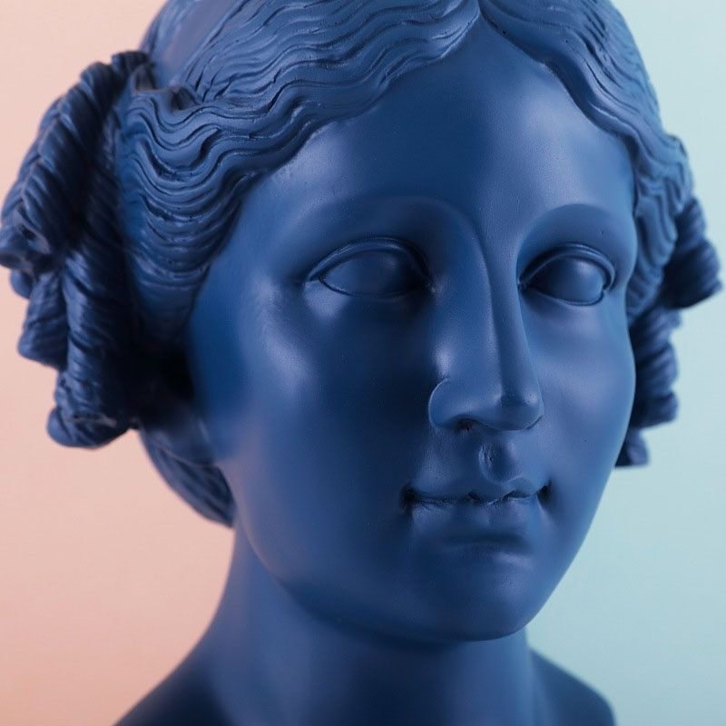 Griechische Statue blau
