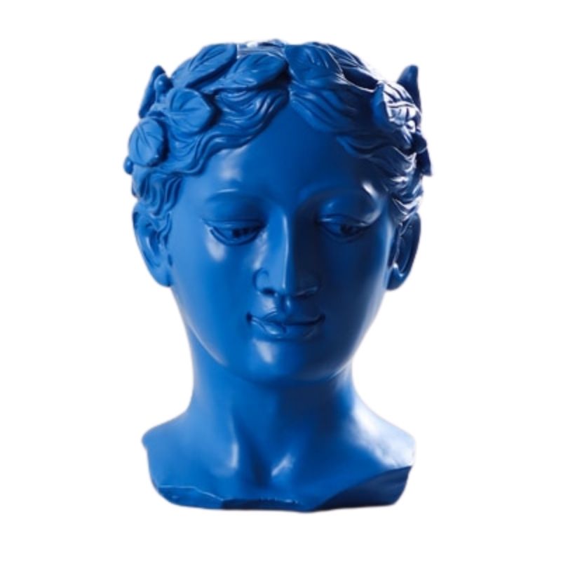 Griechischer Statue Blauer Kopf