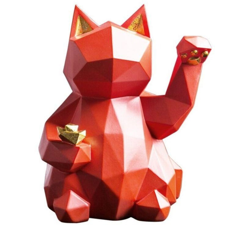 Japanische Katzenstatue Origami
