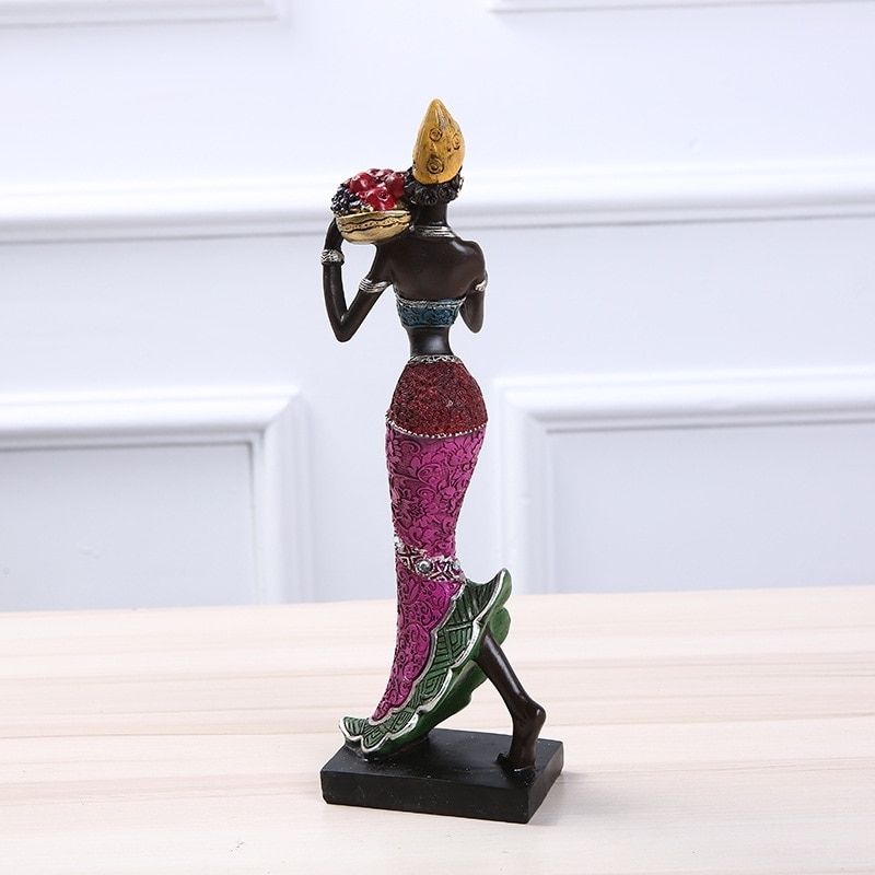 Rose African Woman Statue