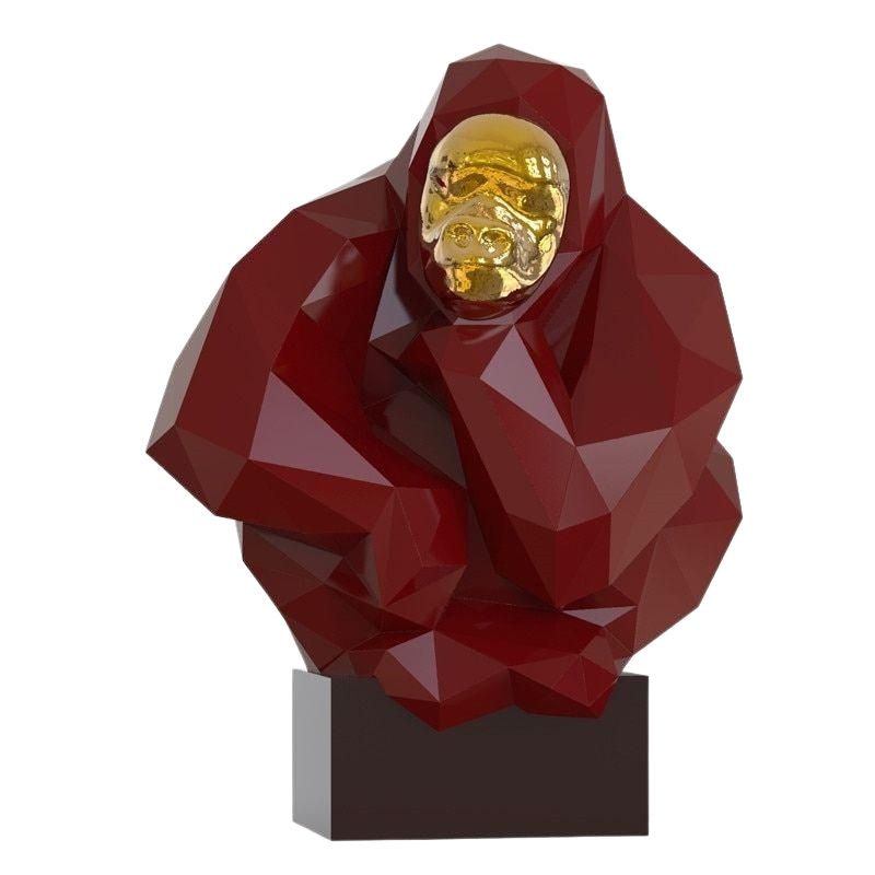 Rote Design -Gorilla -Statue