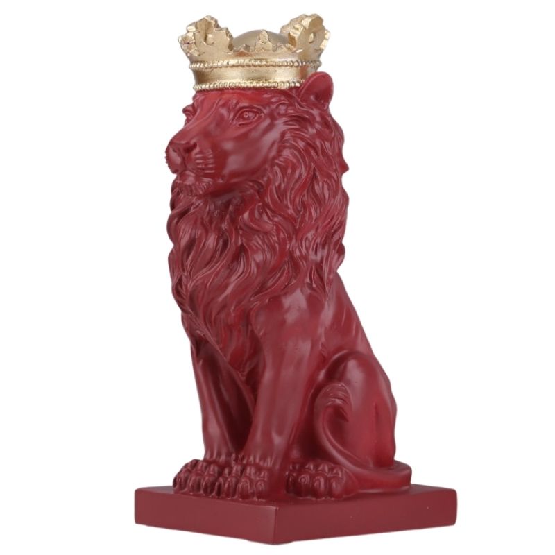 Rote Löwenkönigstatue
