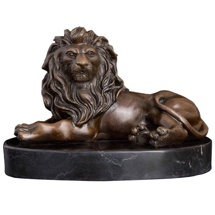 Statue Lion Bronze sitzend