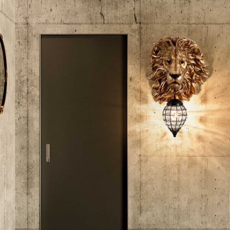 Statue Lion Decoration Lampe