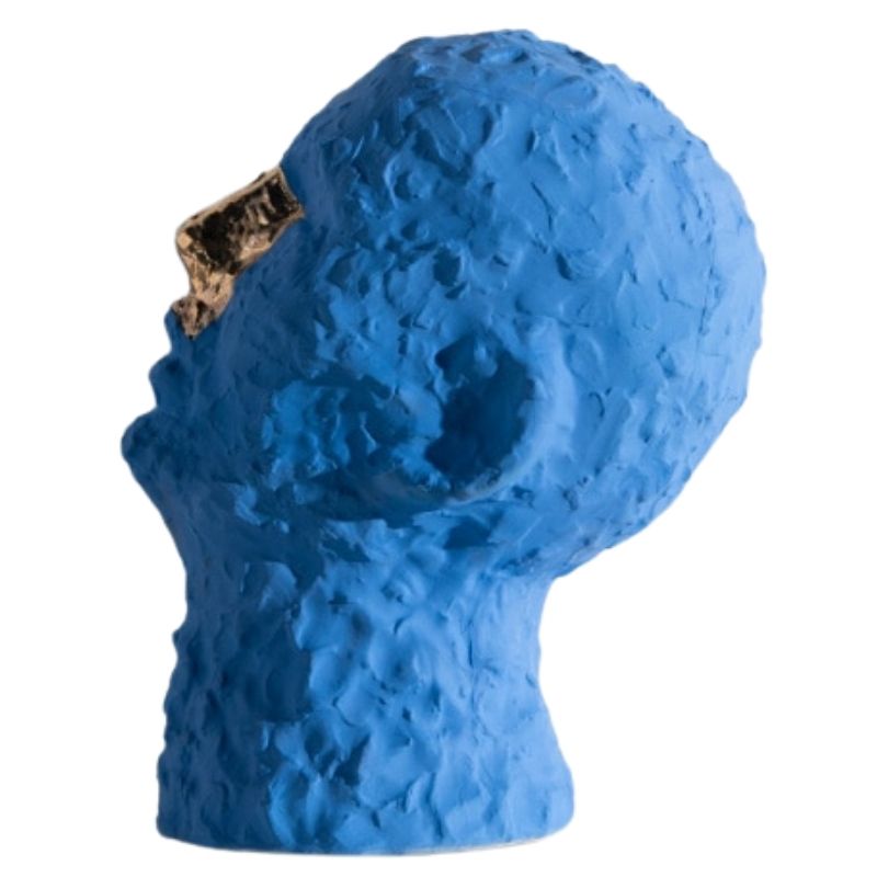 Statue Man Blue Head