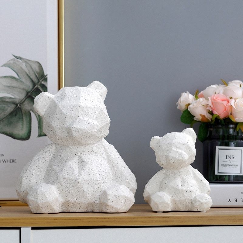 Statue Origami White Teddybär