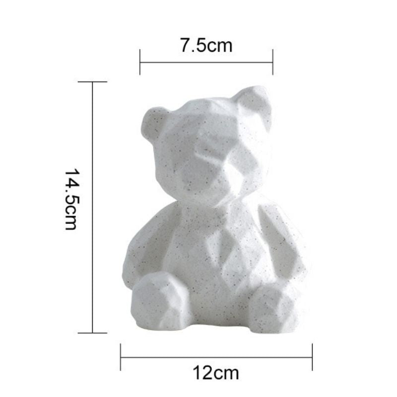 Statue Origami White Teddybär