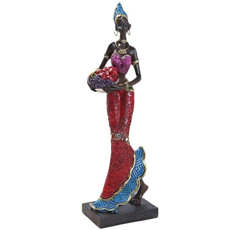 Statue Red African Woman