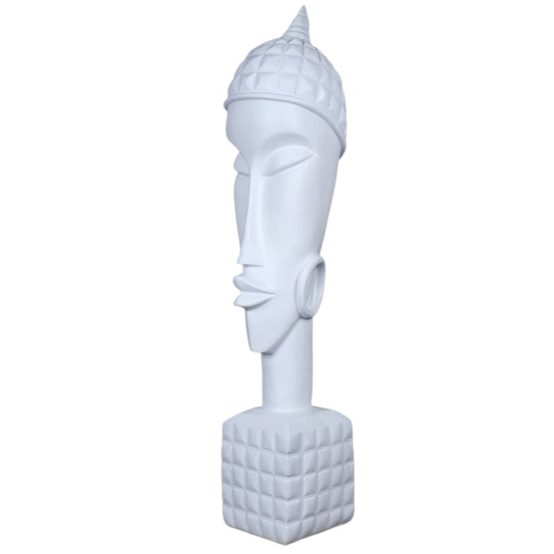 Weiße afrikanische Kunststatue